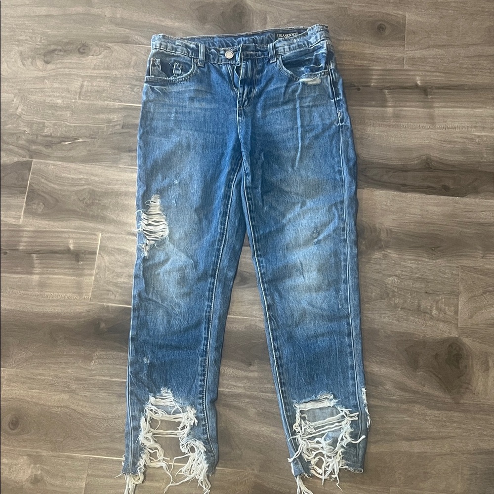Blank NYC Ripped Blue Boyfriend Jeans